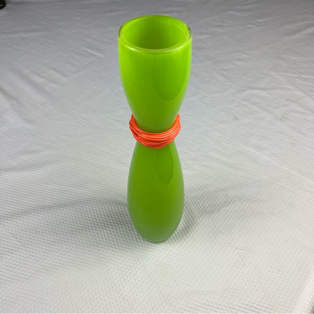 Bohemian Czech Rony Plesl tall Hourglass Glass Vase